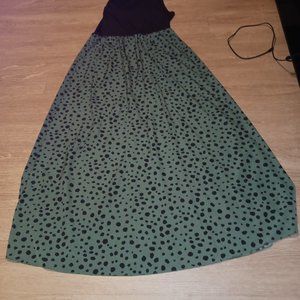 Black and green dress